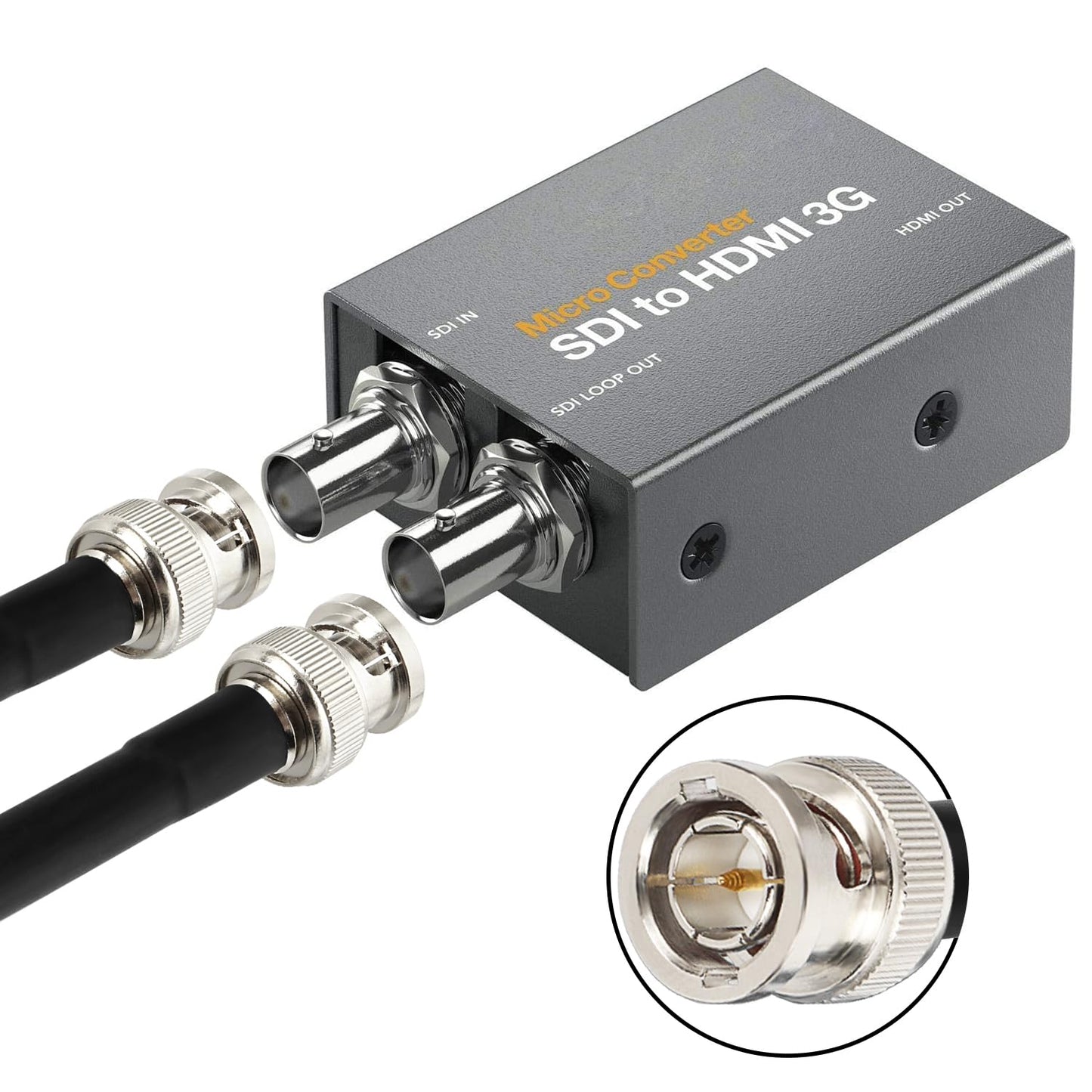 XRDS -RF Cable SDI de 2 pies - Cable BNC macho RG59 de 75 ohmios para cámara de 4K 1080P 3G/6G HD SDI, monitor de video, grabadora, convertidor divisor SDI a HDMI, cámara de seguridad