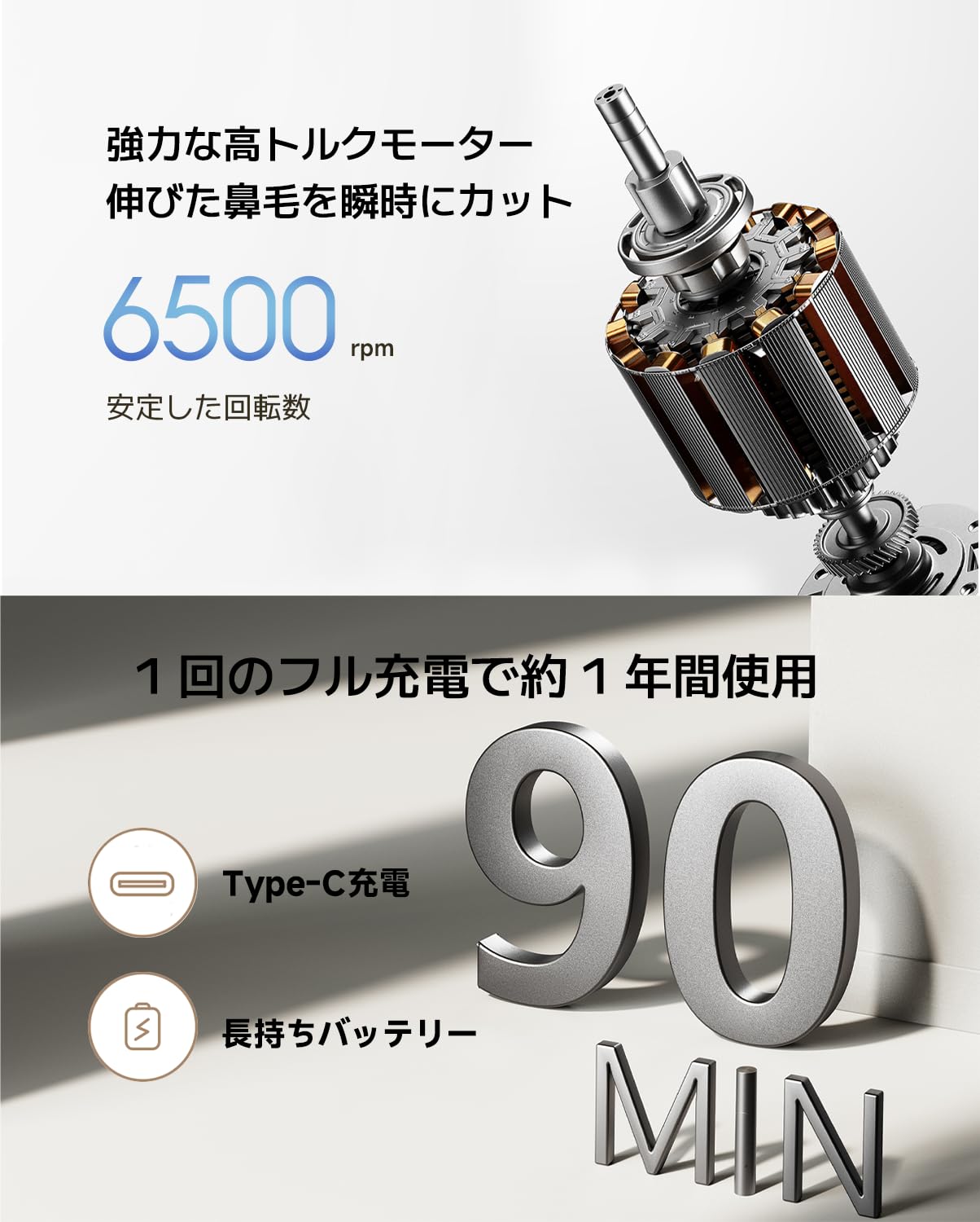 Recortadora de vello Nasal Xiaomi Nose Hair Trimmer GL Batería 90 minutos IPX5