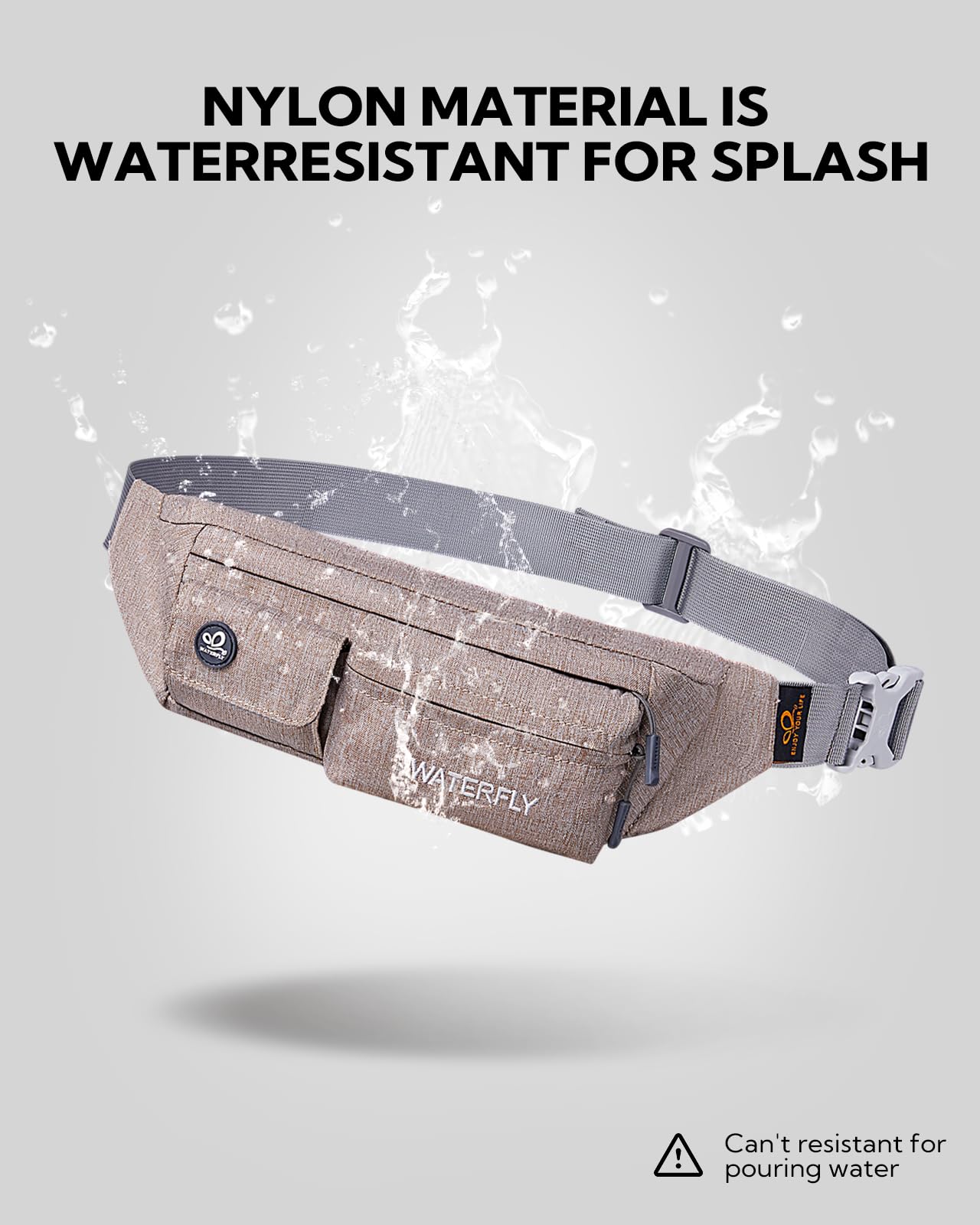Riñonera Waterfly Pequeña delgada Resistente al Agua Hombre y Mujer para Running Ciclismo Senderismo Correr Viajar