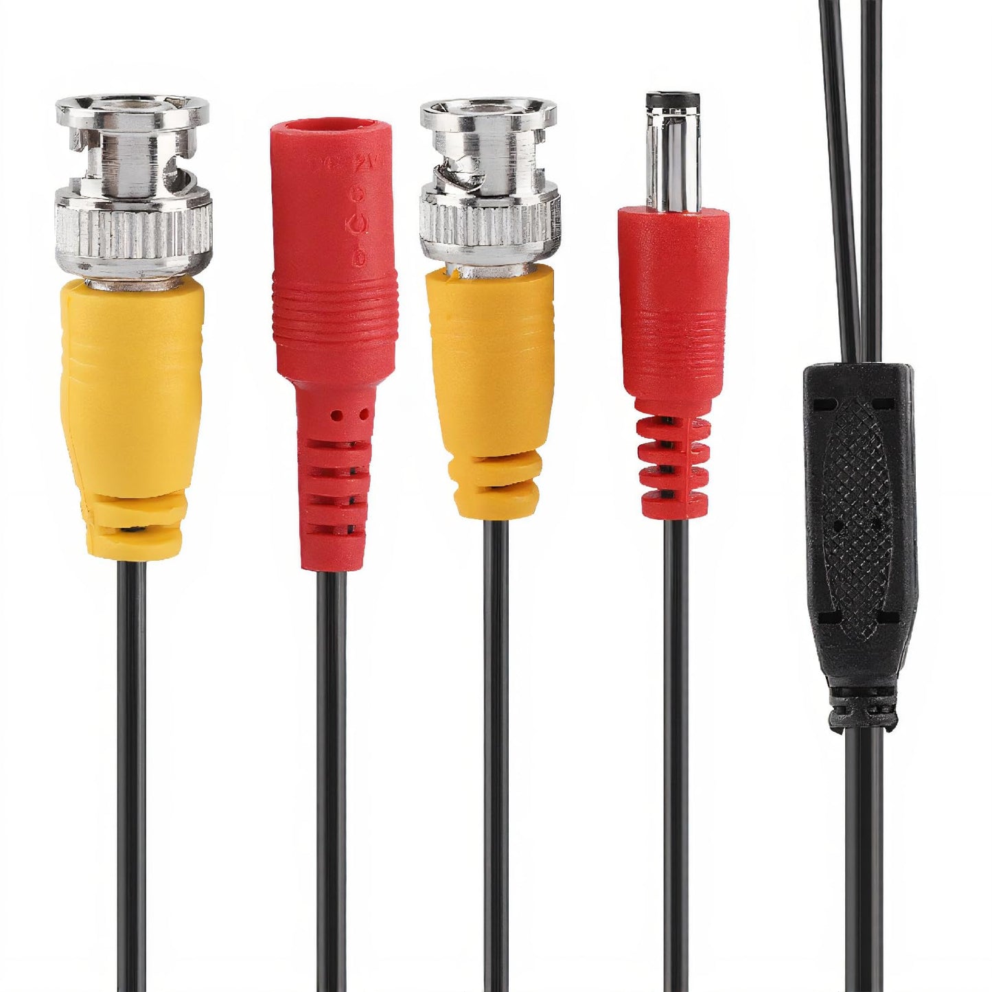 ASHATA Cables BNC para CCTV/TV/TV Box/Monitor LCD,Cable Conector BNC + 2.1mm DC,Cable de Extensión Impermeable para Interior/Exterior(20m)