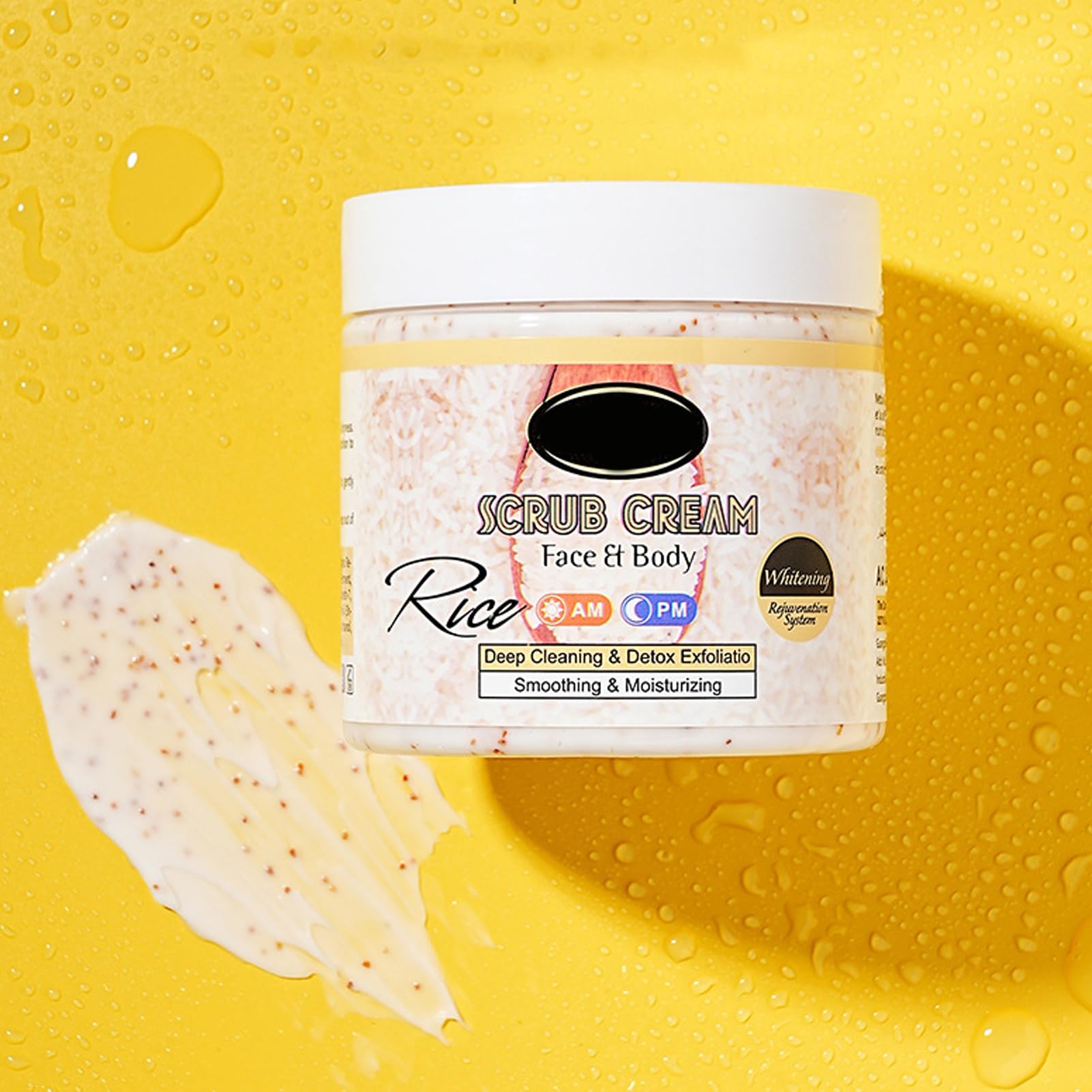 Exfoliante Corporal de Arroz Crema Suavizante para Aliviar la Sequedad