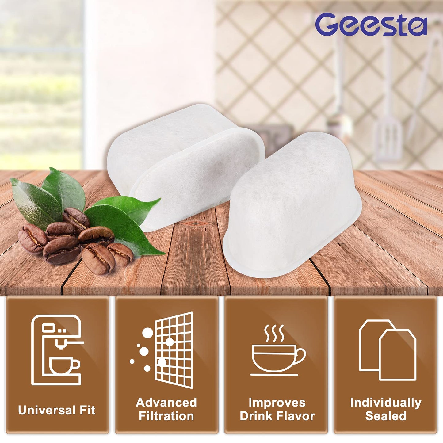 Geesta Ion Exchanged Resin Water Filter 6 Pack - Sabor - Filtración - Fácil, Impurezas, Compatible - Hecho en USA