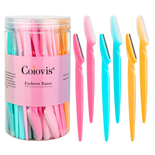 Recortadores de Cejas 66PCS, Afeitadoras de Cara para Mujeres y Hombres, Trimmer de Cejas Seguro con Cubierta Protectora