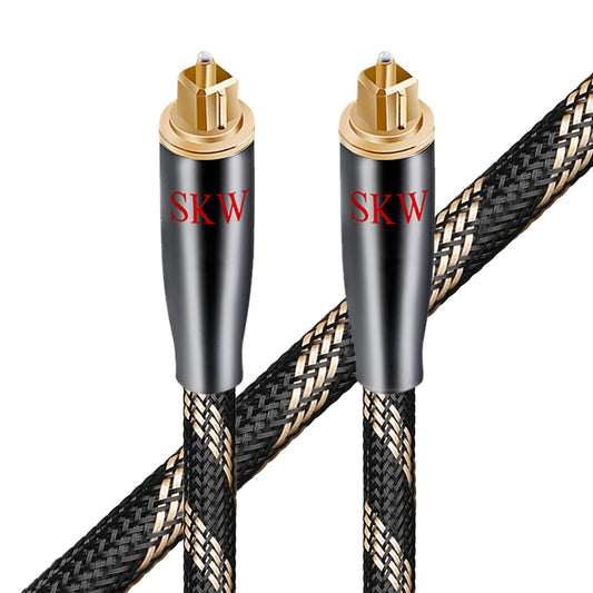 Cable óptico Toslink SKW Cobre Chapado en Oro 1.5m para HI-FI