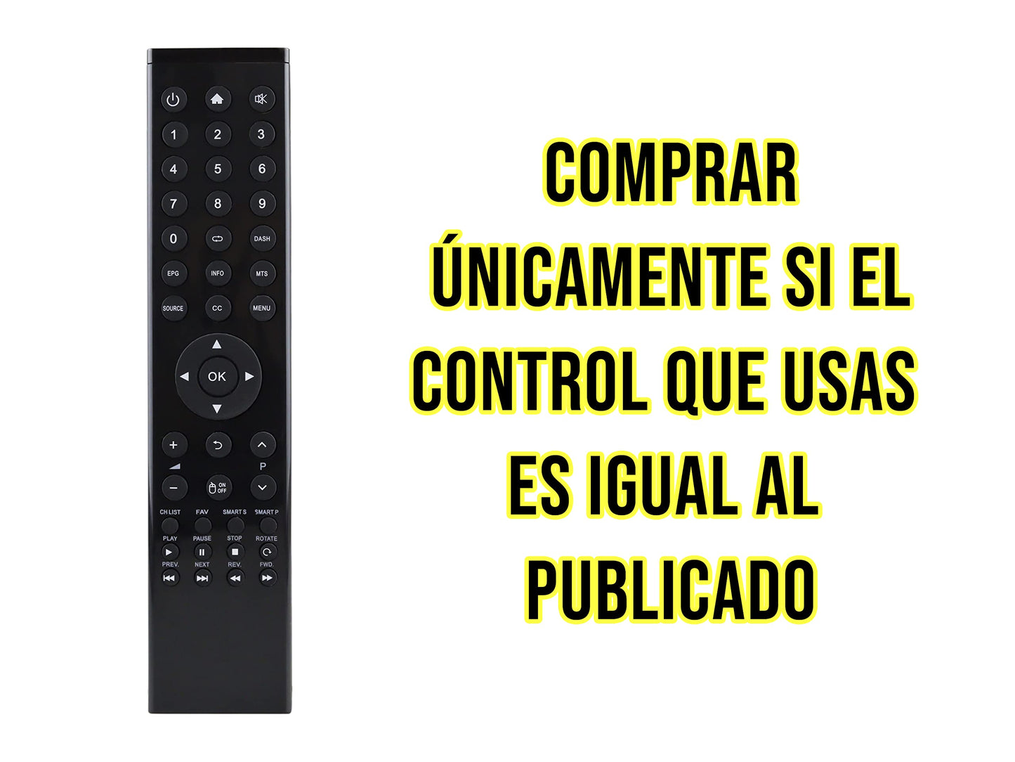 CONTROL EXPERT Control Remoto Compatible, INFOCUS, ATVIO, Smart TV, Directo, con Mouse