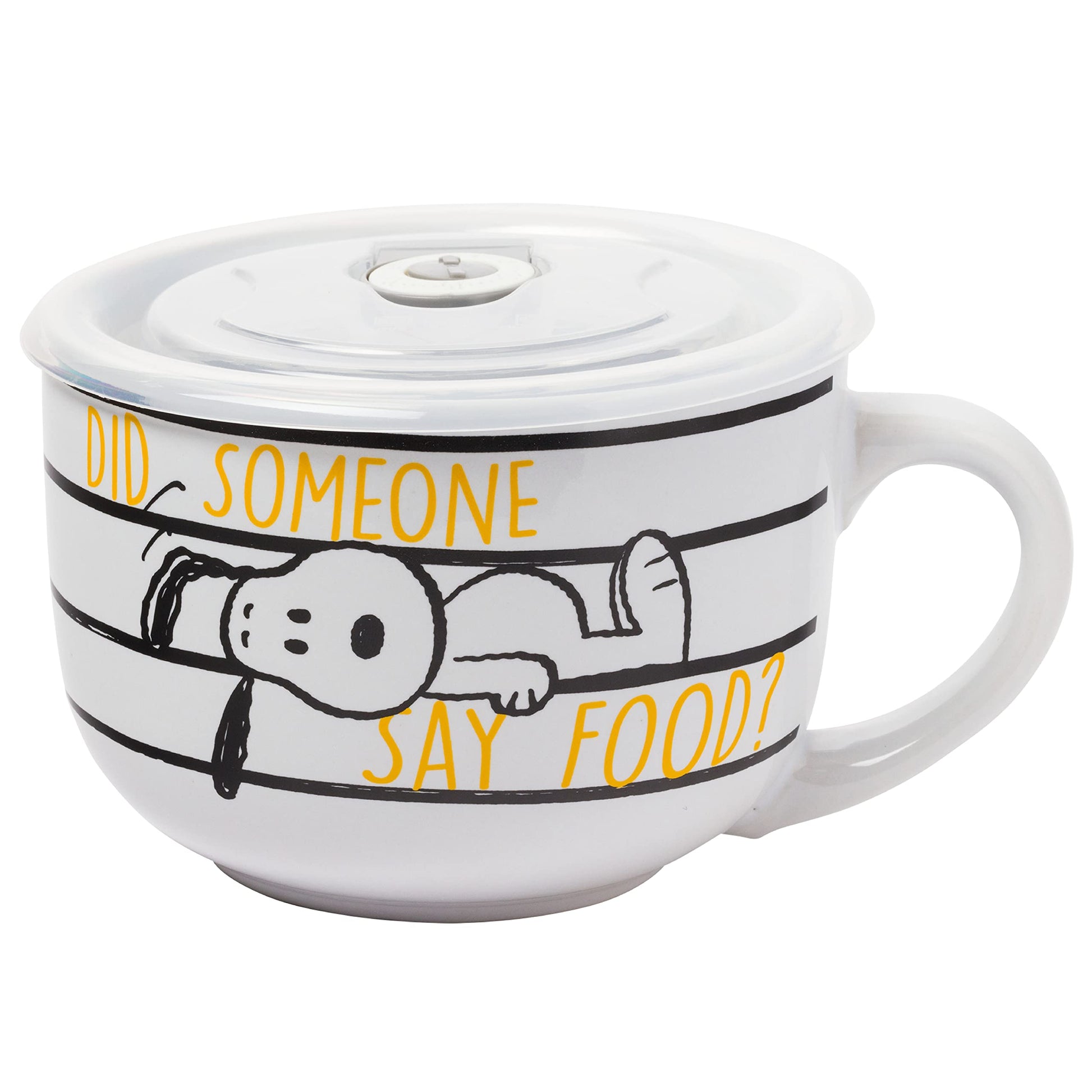 Silver Buffalo Peanuts Squad - Taza de cerámica, 24 onzas, color blanco