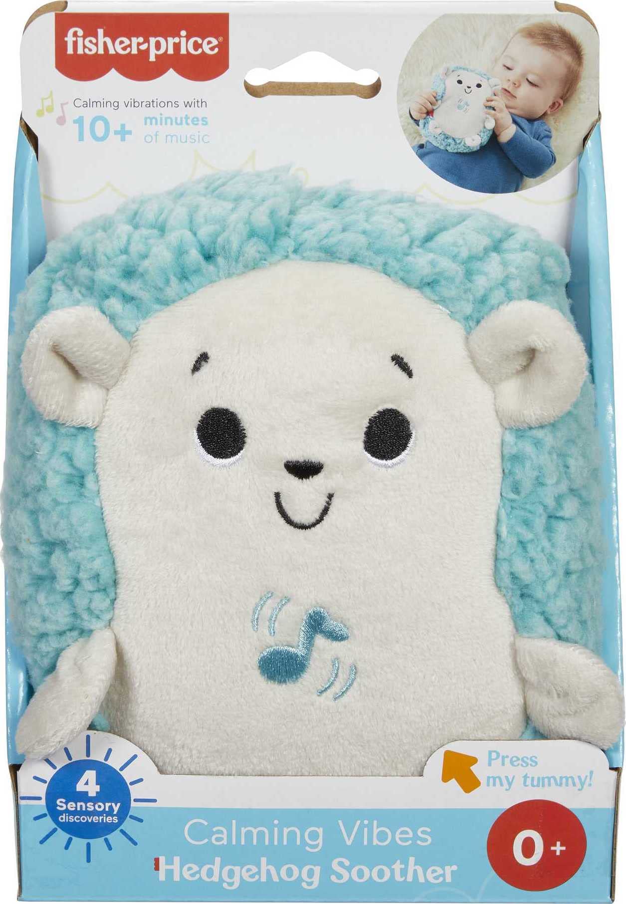 Fisher-Price Baby Juguete Erizo Vibraciones Relajantes con Música, Tejido Suave y 4 Modos de Calma, para Recién Nacidos en Adelante