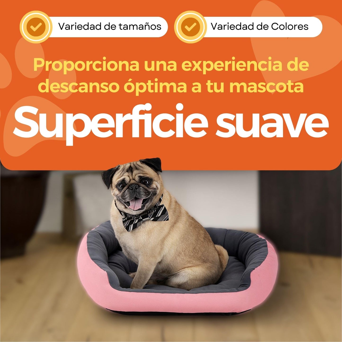 Cama para Perro Hills Rosa Gris Resistente y Confortable