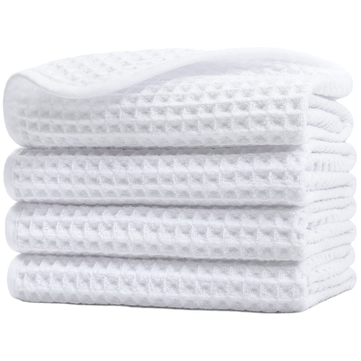 Polyte Toalla Facial de Microfibra Waffle 430 gsm, 33.0x33.0 cm