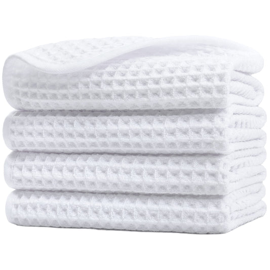 Polyte Toalla Facial de Microfibra Waffle 430 gsm, 33.0x33.0 cm