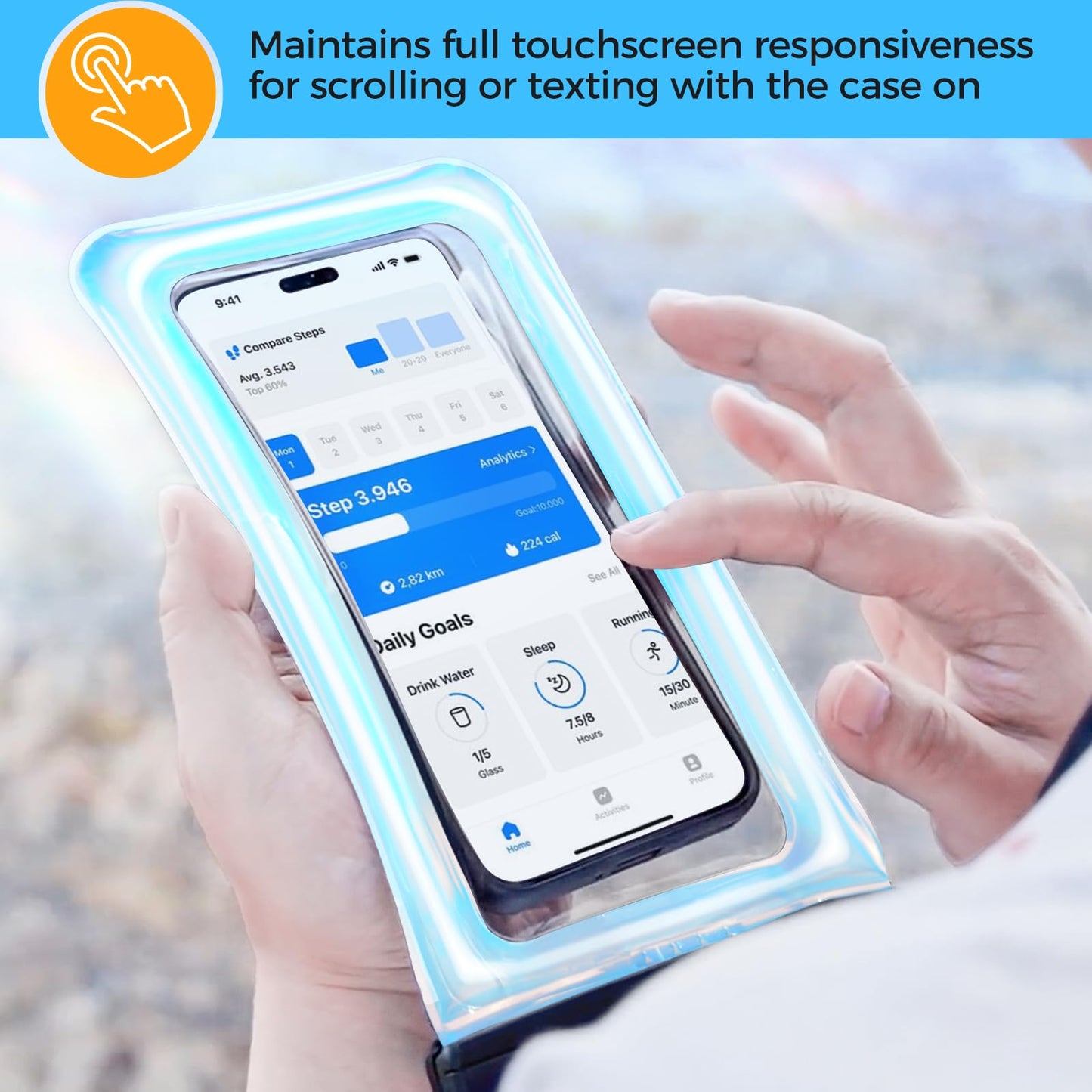 Funda Impermeable ProCase Colorido hasta 7 Pulgadas Universal