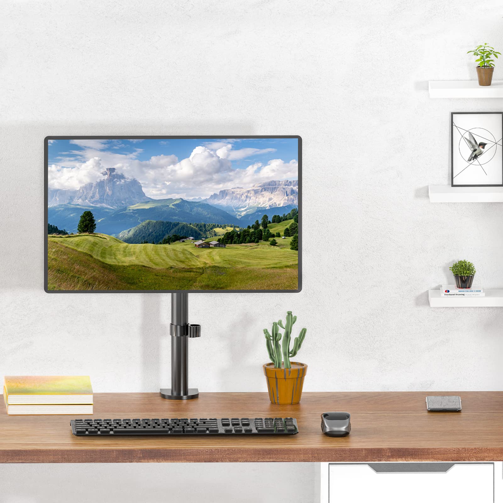 Soporte para Monitor WALI Negro Ajustable hasta 42 Pulgadas