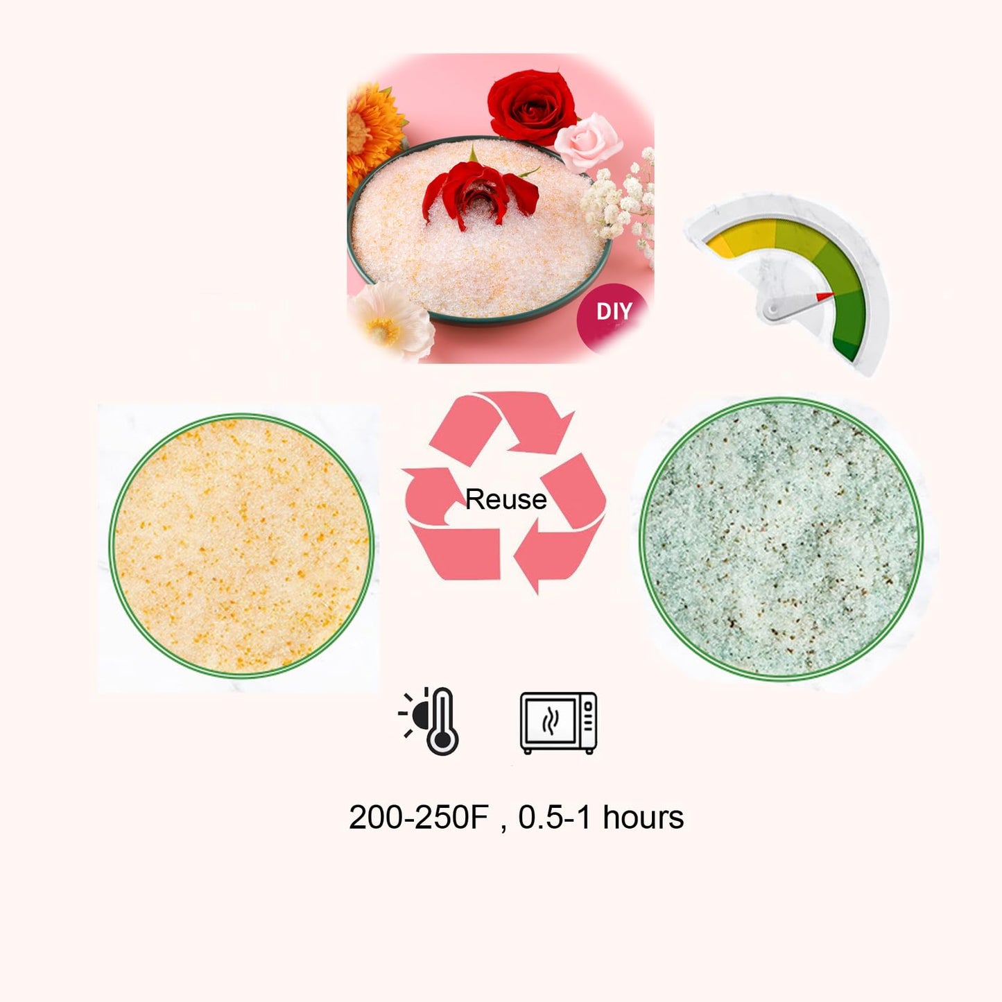 Desecante de cristales de secado de flores de gel de sílice de alta calidad con indicación de color de 7 libras