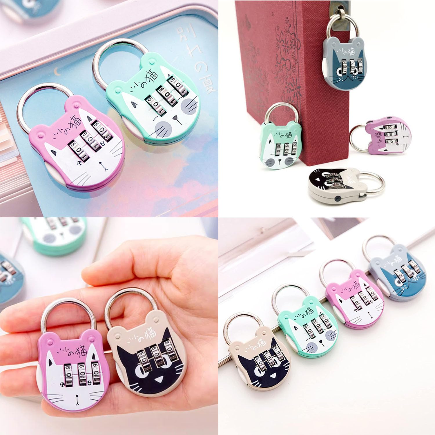 Candados Combinación XINYUICEAN Multicolor con Dibujos para Mochila y Equipaje
