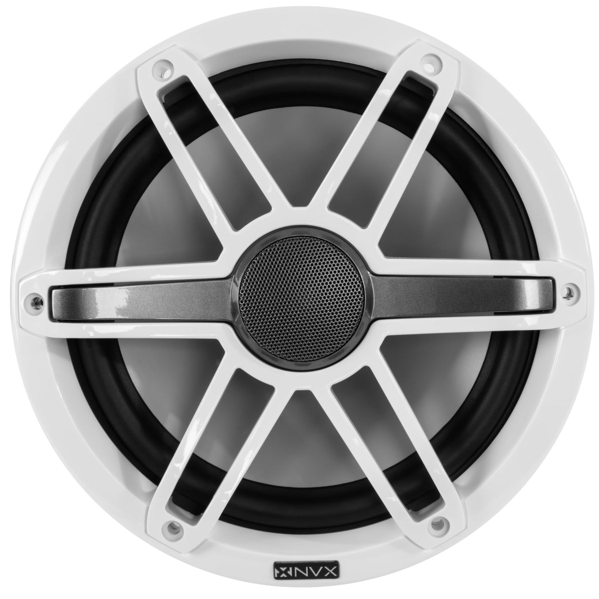 Altavoces Coaxiales Marinos NVX Blanco con Iluminación LED RGB para Barcos y Deportes Motorizados