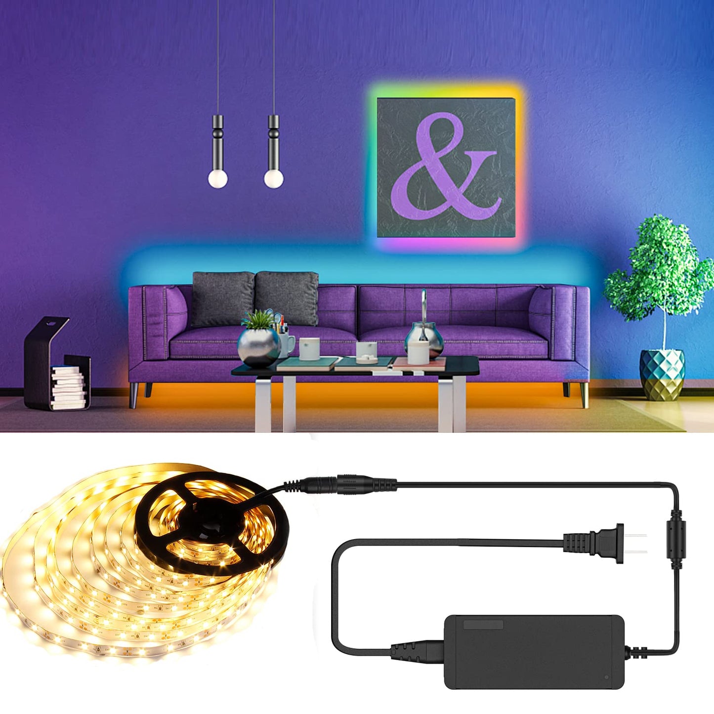 SUPERNIGHT 12V 5A Adapter, DC Barrel Conector, 2.1mm x 5.5mm, Compatible con Cámaras, 60W, 5A, 12V, 100-240V CA, 50/60Hz, Protección contra Cortocircuitos, Incluye 1 Adaptador de Alimentación y Cable