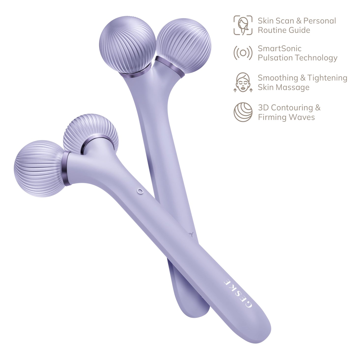 GESKE | Rodillo facial sónico SmartAppGuided™ | 4 en 1 | rodillo derma | dispositivo para la cara | rodillo derma | Rodillo facial profesional | Reafirma y define la piel del rostro