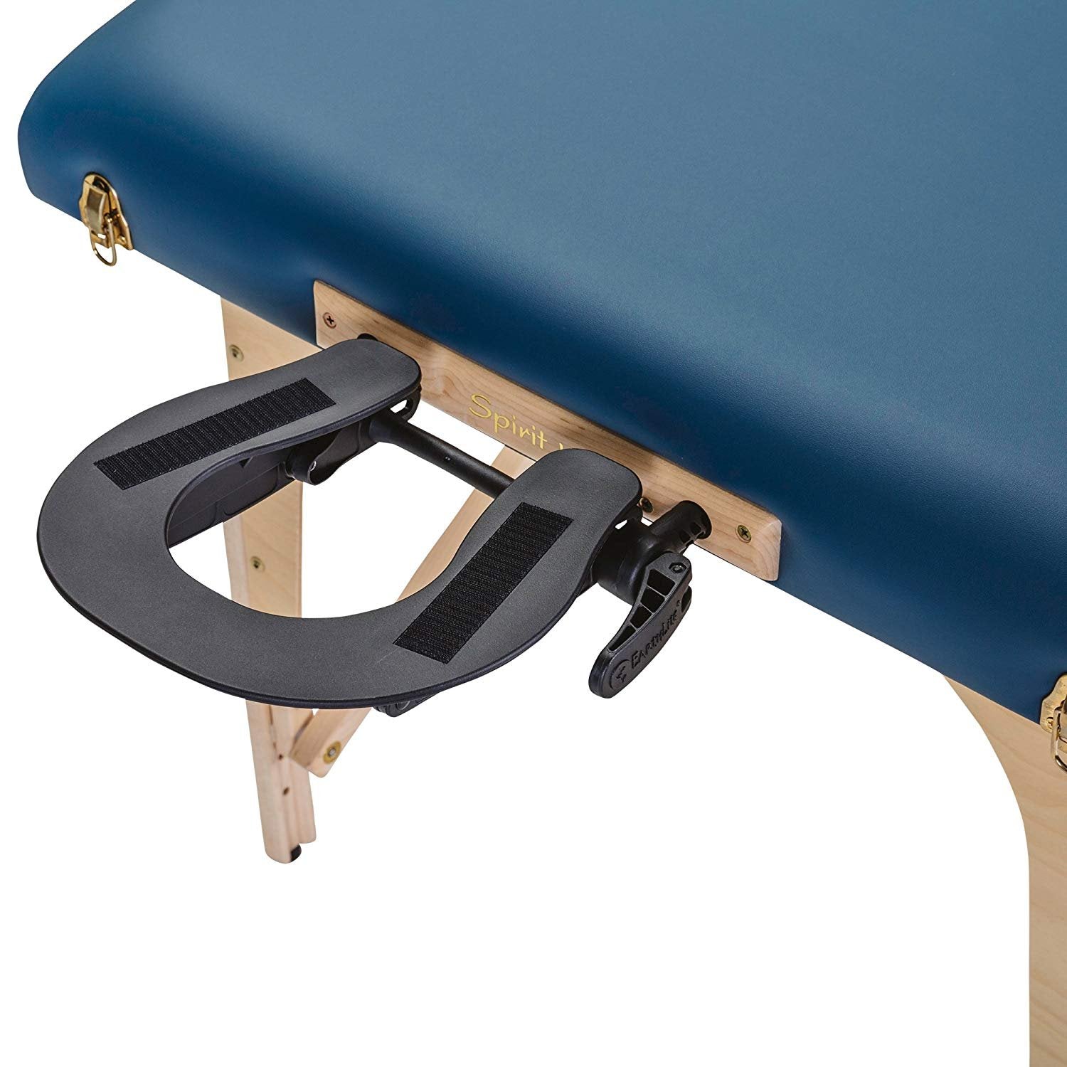 Mesa de Masaje Ajustable Earthlite Negro con Plataforma Reposacabezas y Almohada Facial