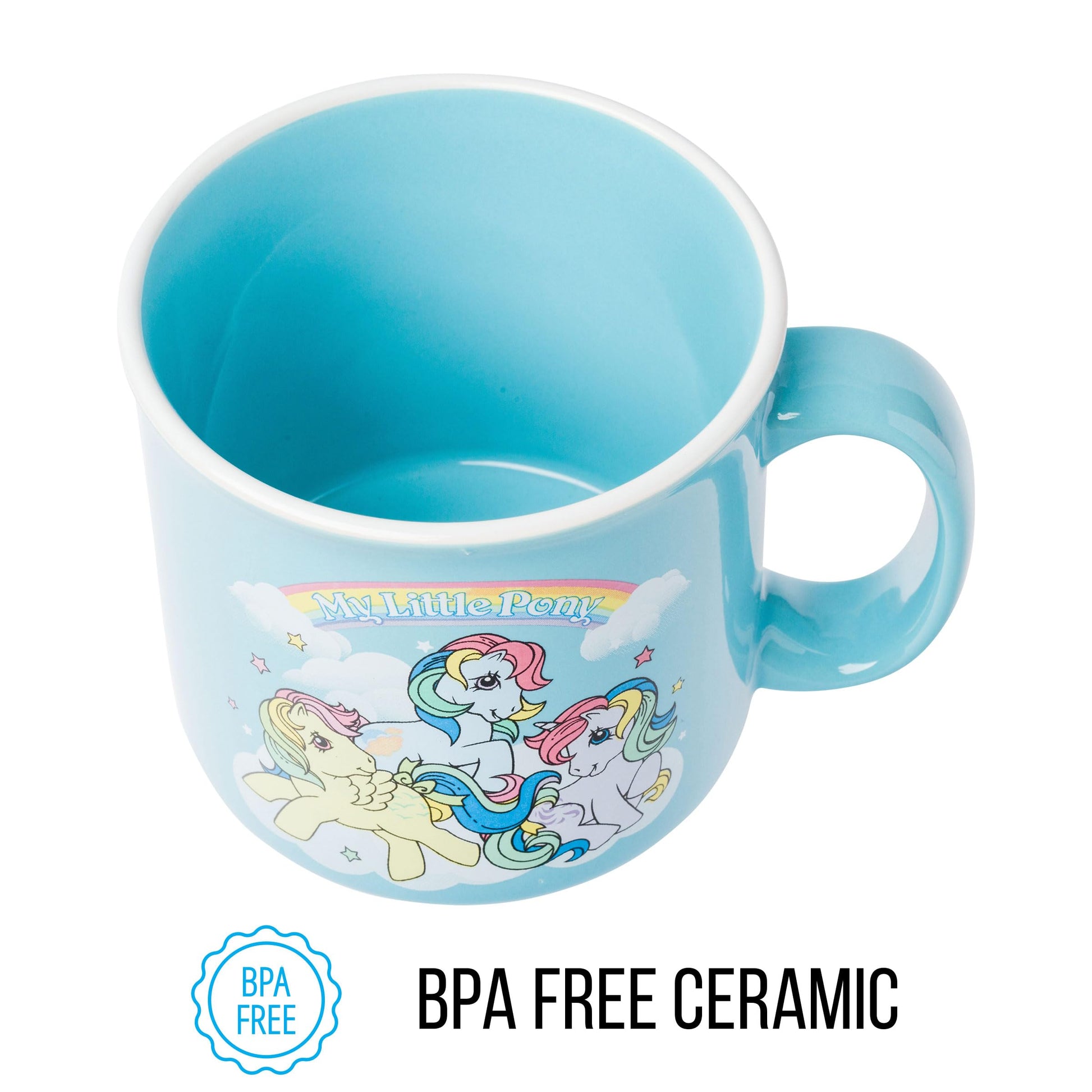 Taza de Cerámica Silver Buffalo My Little Pony Violeta Skydancer, Luz del Sol y Viento 20 Onzas