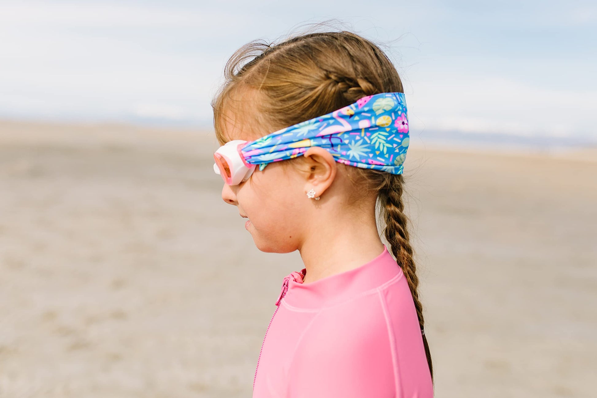 Goggles de Natación Splash Place Flamingo Pop con Correa de Tela para Niños y Adultos