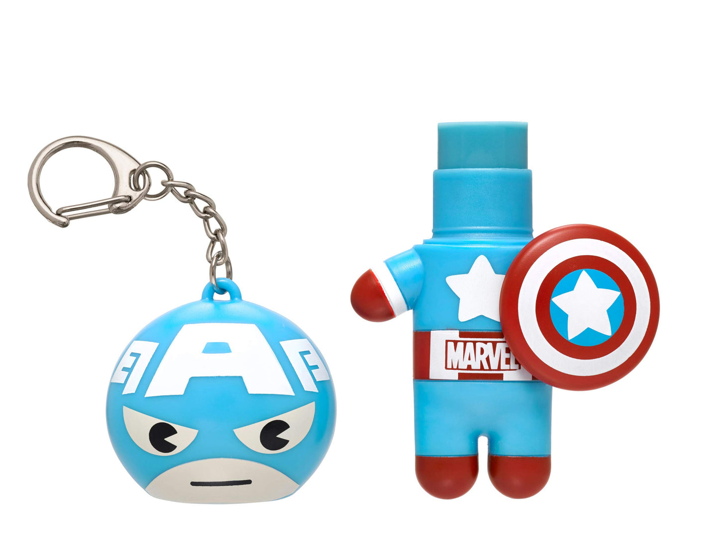 Lip Smacker Marvel Super Hero Captain America Lip Balm, Red, White and Blue-berry