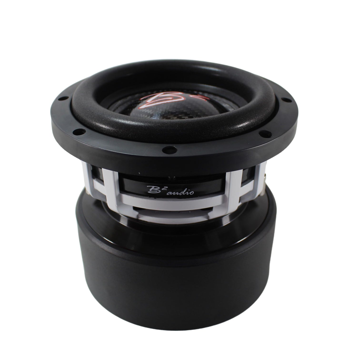 B2 Audio Rampage - Subwoofer de bobina de voz dual de 1 ohmio RMS de fibra de carbono de 16,5 cm