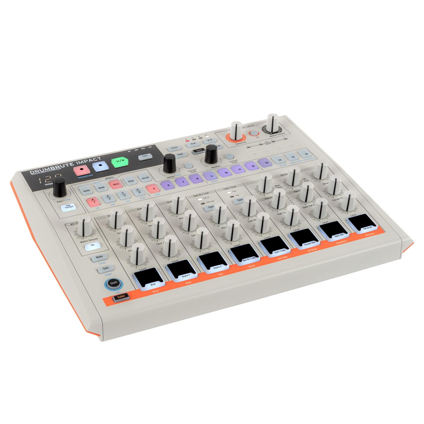 Arturia DrumBrute Impact 1984 - Máquina de tambor analógica, color blanco