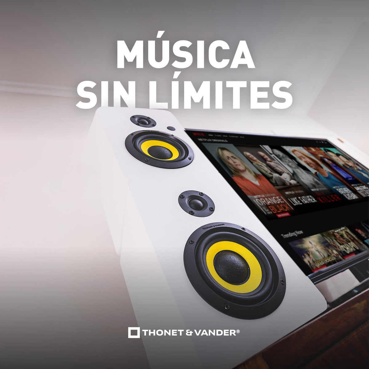 Bocina Thonet & Vander Vertrag Cine Negro Sonido Envolvente para TV