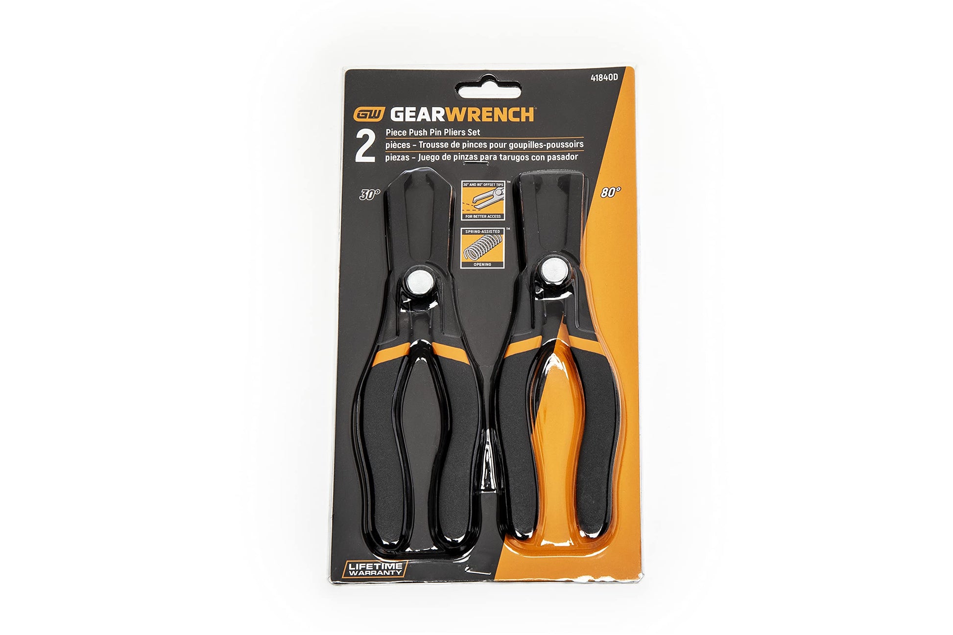 GearWrench 41840D 2 Piece Push Pin Pliers Set