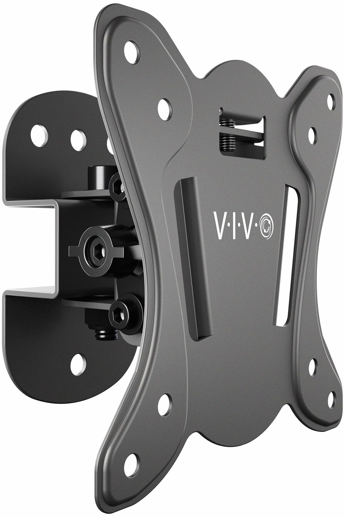 Soporte de Pared para TV VIVO Negro con Inclinación y Giratoria, Perfil Bajo para Pantallas de 13 a 32 Pulgadas