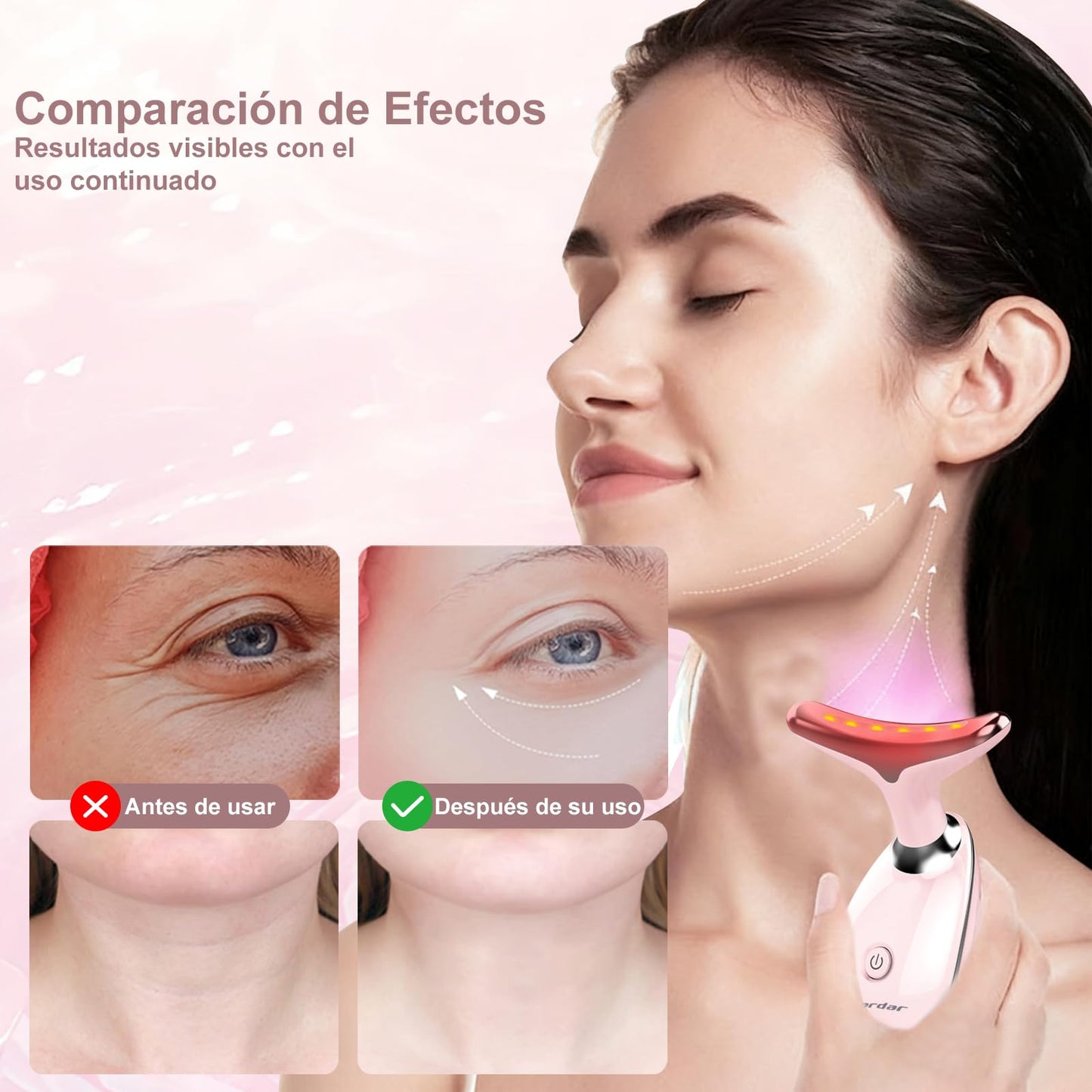 Spardar Masajeador Facial, Estirar Levantar la Piel Masajeador de Vibración