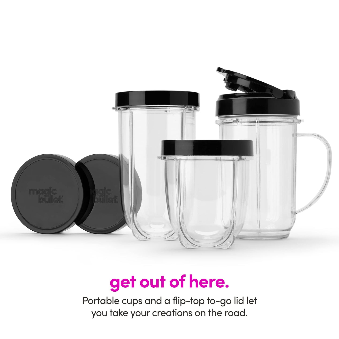 Magic Bullet Blender, mezclador y procesador de alimentos en uno (juego de 17 piezas)