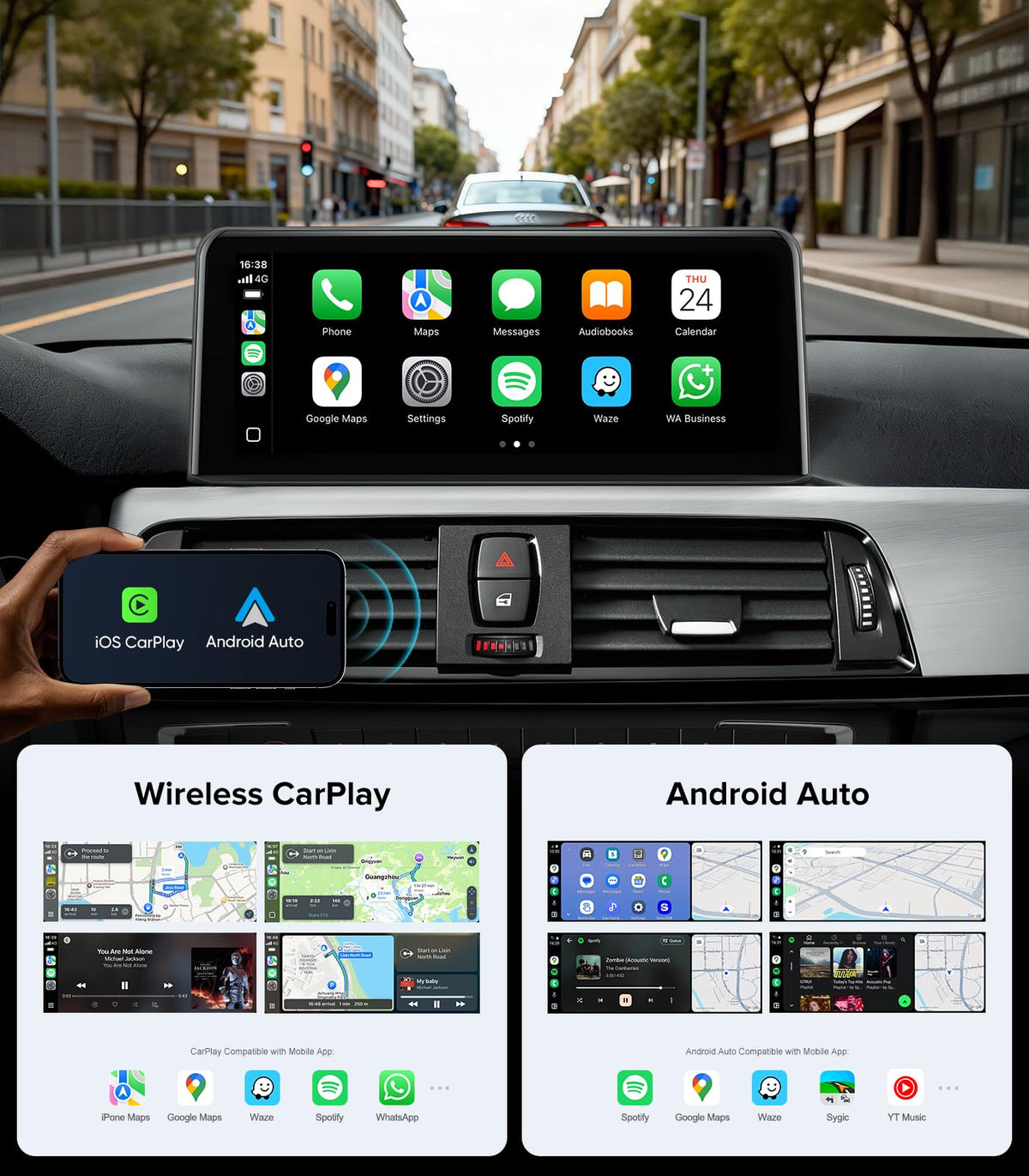Radio CarPlay Linux BMW Serie 3 y 4 26 cm NBT