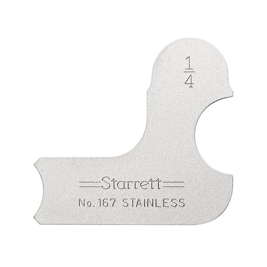 Calibrador de Radios Starrett Acero Inoxidable 1/4 Pulgadas Inch
