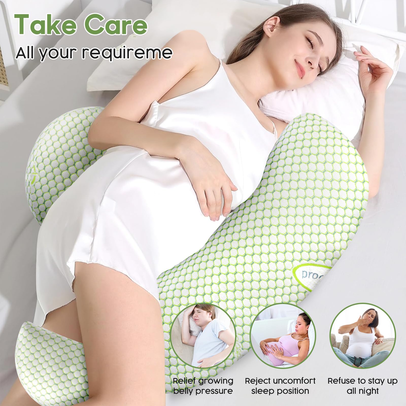 Almohada de Embarazo Cuña Doble para Mujer