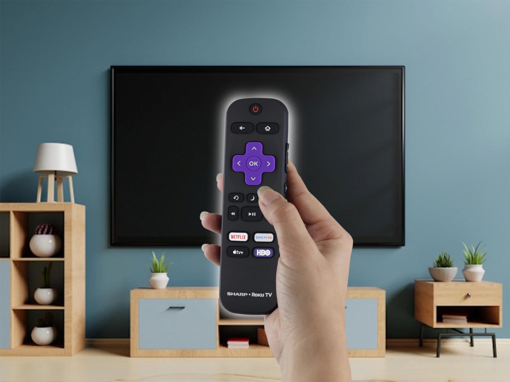 CONTROL EXPERT Control Remoto Compatible con Sharp Roku TV Smart TV