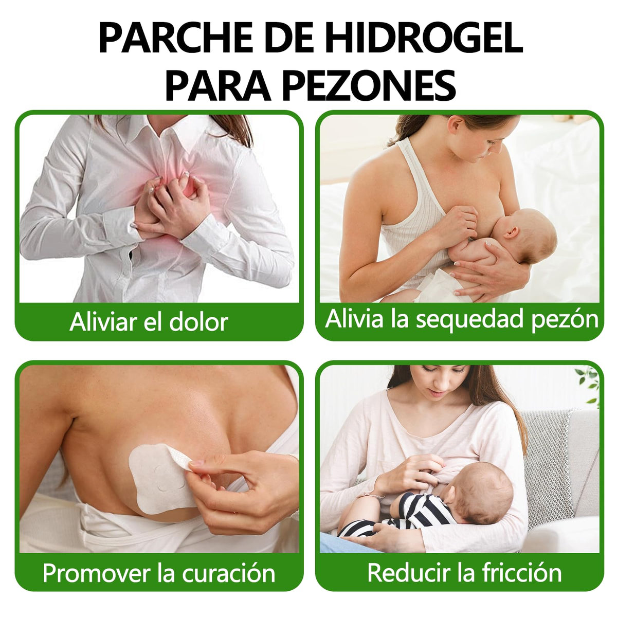 16 Almohadillas Lactancia de hidrogel, Almohadillas de Lactancia para Enfriar Pezones con lanolina, para aliviar los pezones doloridos, Elementos Esenciales para Lactancia
