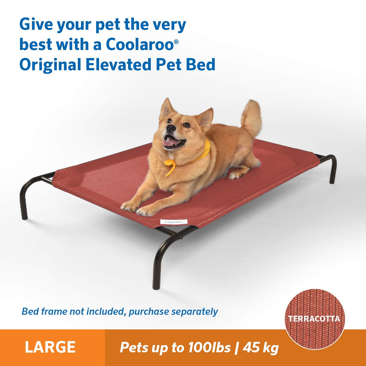 Coolaroo - Funda de repuesto para cama elevada, Terracotta, Large (L) (LG)