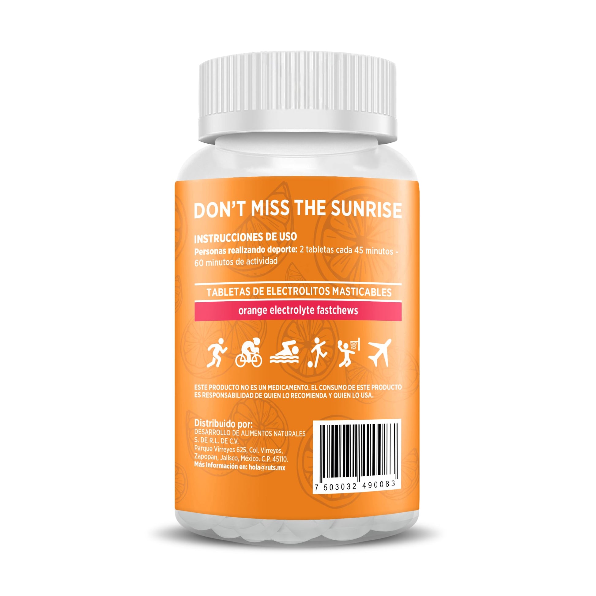 Electrolitos Masticables Ruts Energy Naranja + Gel Mix Ruts Energy (12 Geles)