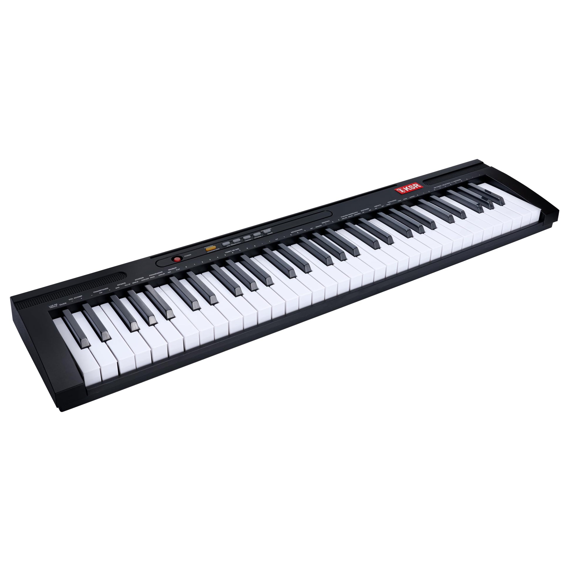 Teclado Musical Kaiser Negro con 61 Teclas Iluminadas y Más Funciones MTC-5500