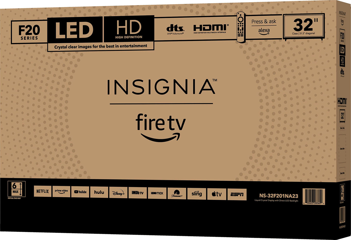 Smart TV Insignia 32 Pulgadas 720p con Alexa Voice Remote