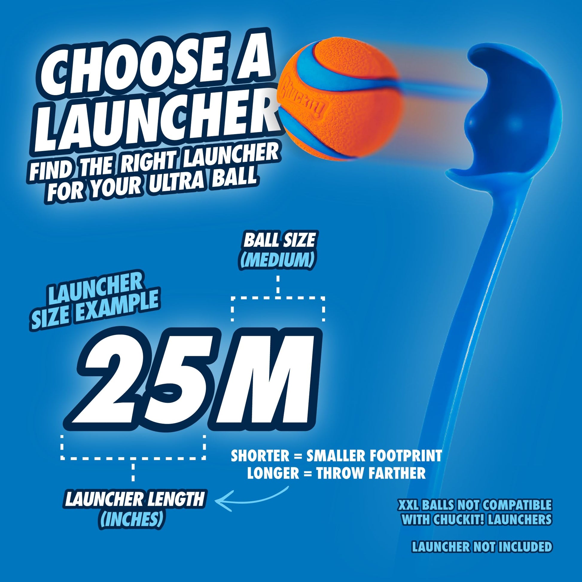 Chuckit! Fetch Ball Medley, Mediano, Bola para Perro, Paquete de 3, Bolas Ultra, Fetch y Resistentes Incluidas