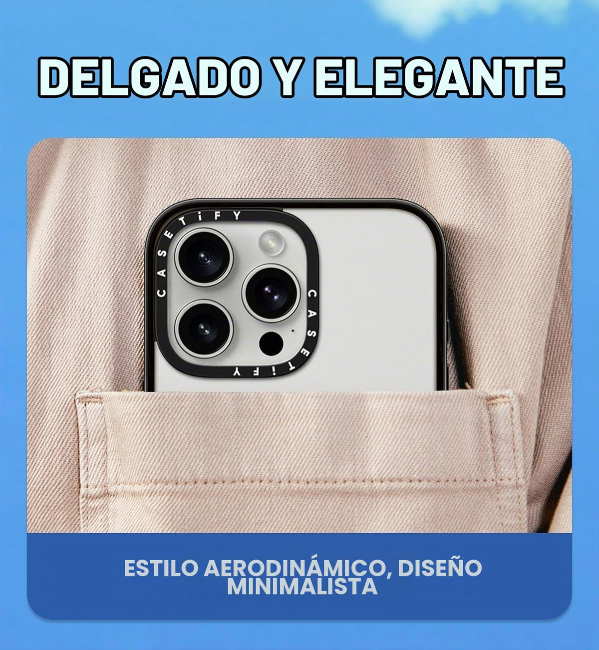 Funda Esencial CASETiFY Negro Transparente Nubes Rojo para iPhone 14 Plus