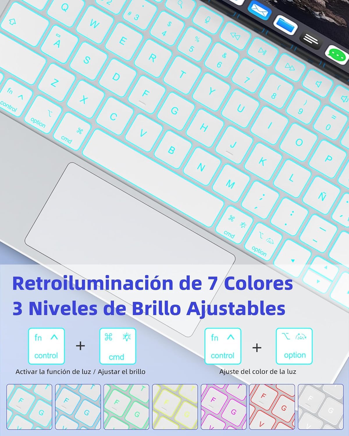 Teclado Mágico MUINJOJM Apto iPad 11ª Generación A16 2025 e iPad 10ª Generación