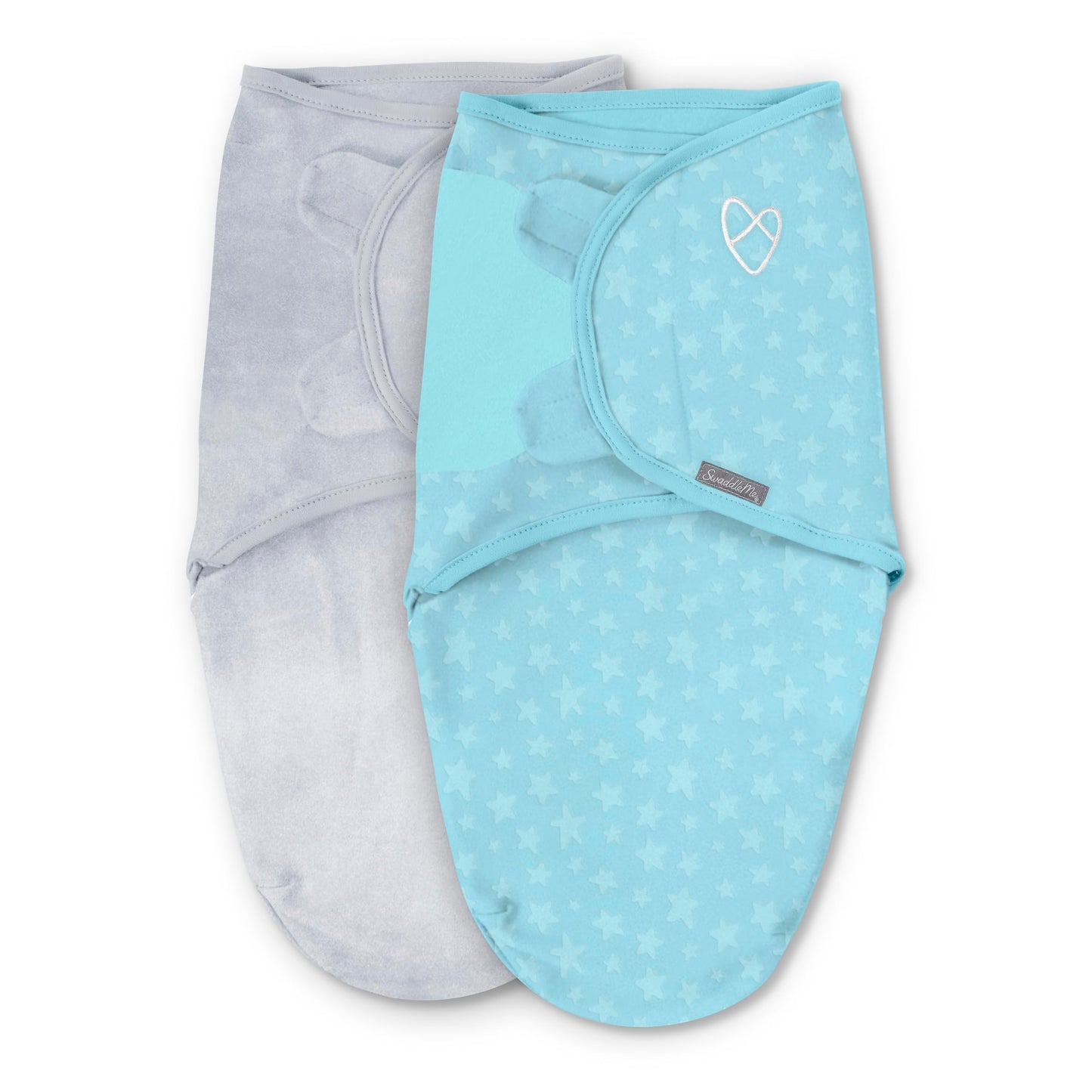 SwaddleMe by Ingenuity Original Swaddle, tamaño pequeño/Mediano, para Edades de 0 a 3 Meses, 7 a 14 Libras, hasta 26 Pulgadas de Largo, Paquete de 2 Mantas para bebé