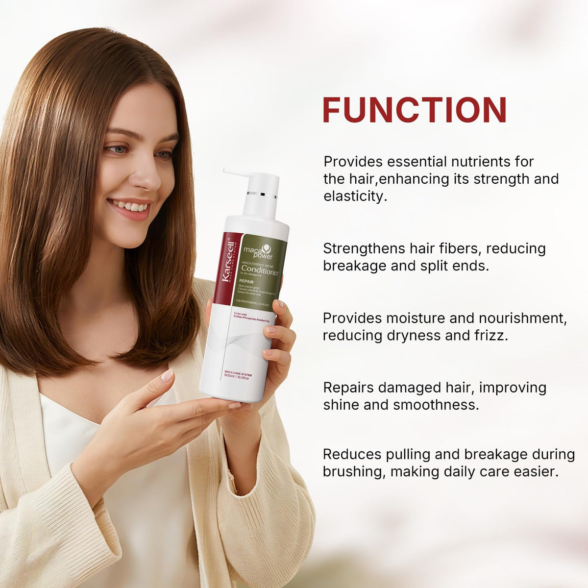 Karseell Acondicionador con Aceite de Argán para Cabello Seco, 16,9 fl.oz