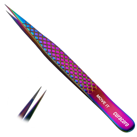 Curacoro Pinza de pestañas – Pinzas profesionales y de precisión para extensiones de pestañas, multiformas y propósitos, pinzas para volumen, aislamiento y pestañas clásicas (galaxia, muévela)