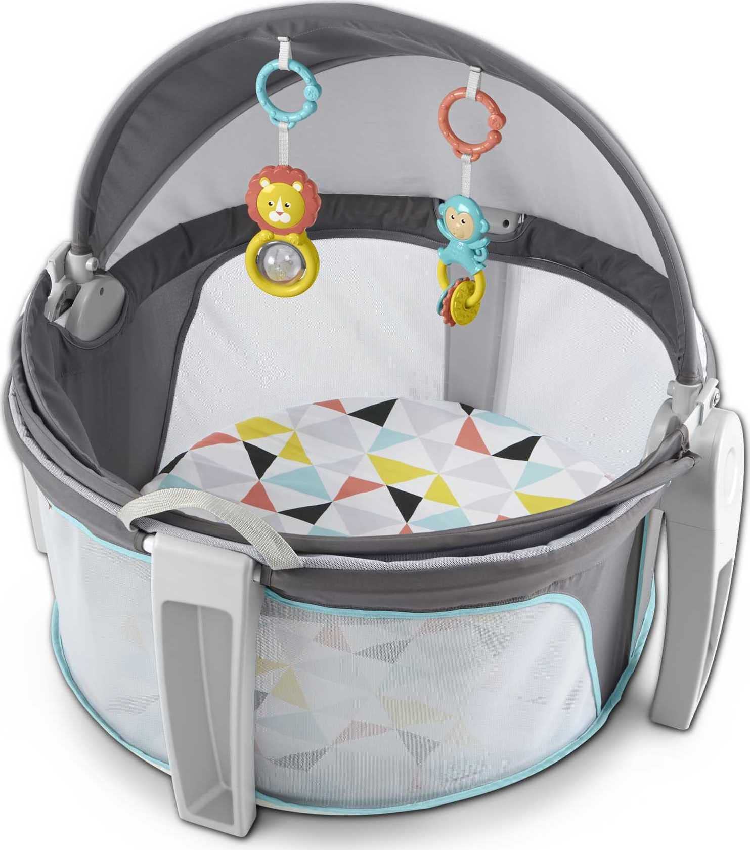 Fisher-Price On-The-Go - Cúpula para bebé, Molino de viento (Embalaje estándar), Grey/Blue/Yellow/White, n.a.