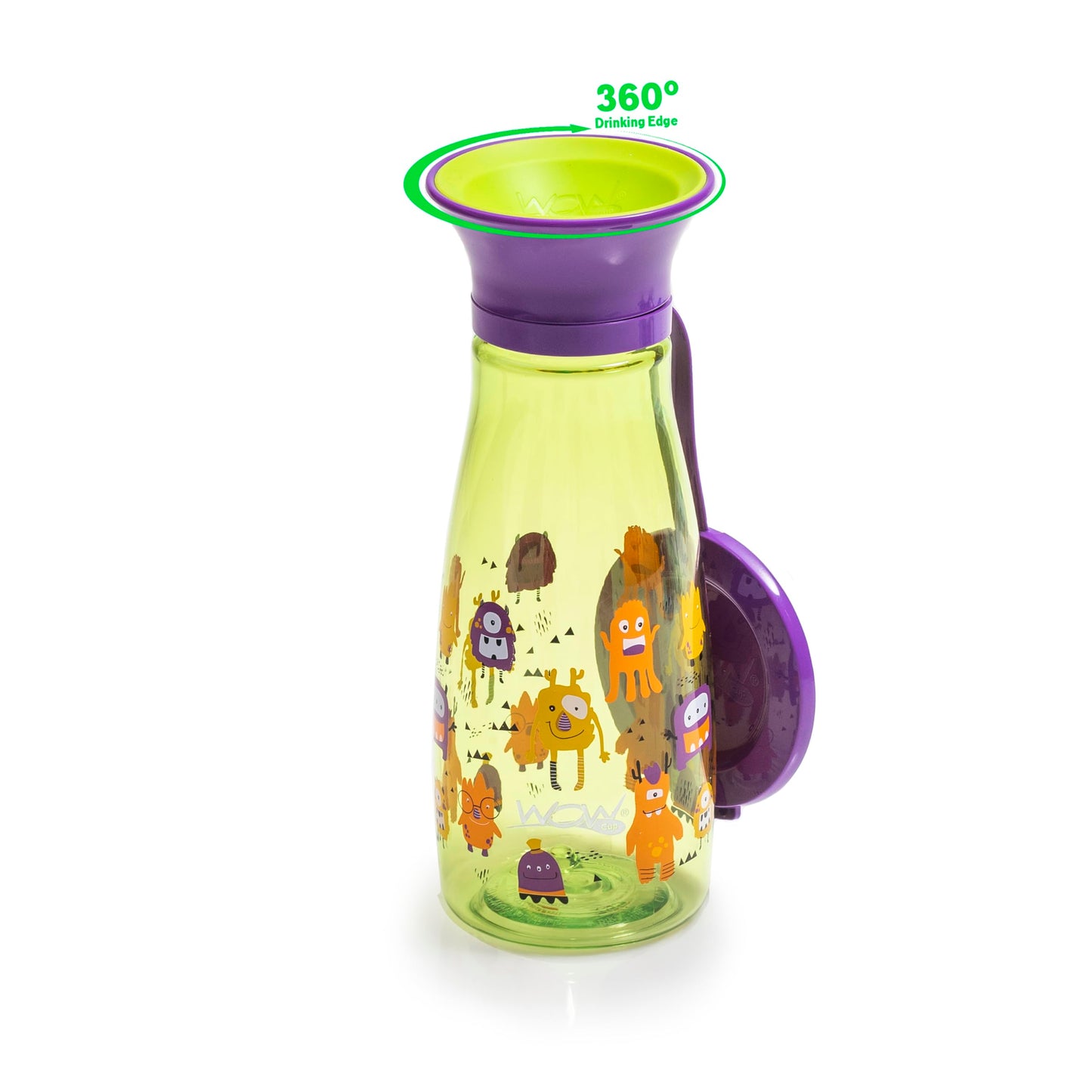 Wow Cup Mini 360 - Taza para beber, 12 onzas, paquete de 2 (verde lima)