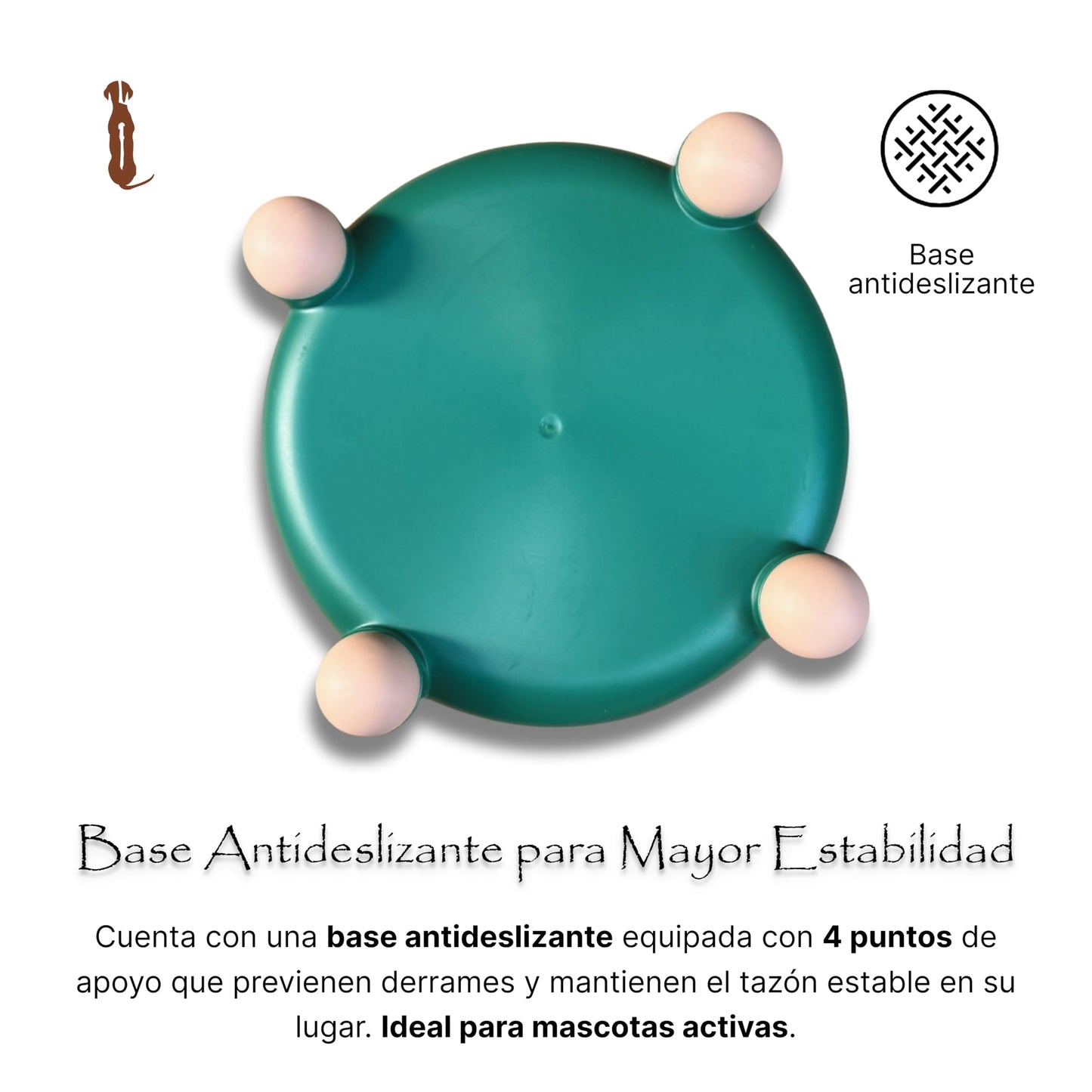 FREMWARI Tazón para Perros y Gatos de Acero Inoxidable, Antideslizante de 4 Puntos, Ergonómico y Duradero, Ideal para Mascotas Pequeñas y Medianas, Fácil de Limpiar y Seguro Verde Azulado